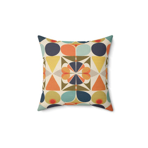 Mid-Century Modern Square Pillow, Living room Throw Pillow