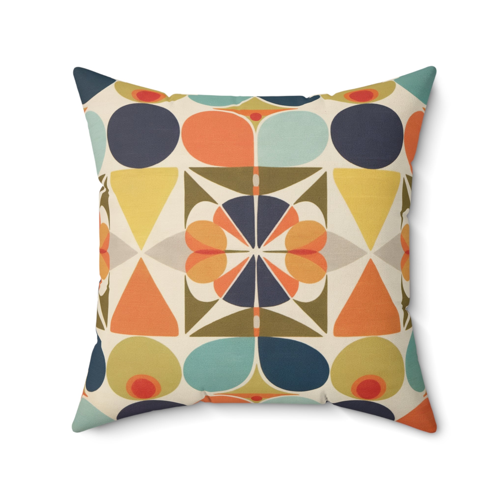 Mid-Century Modern Square Pillow, Living room Throw Pillow