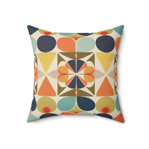 Mid-Century Modern Square Pillow, Living room Throw Pillow