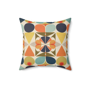 Mid-Century Modern Square Pillow, Living room Throw Pillow