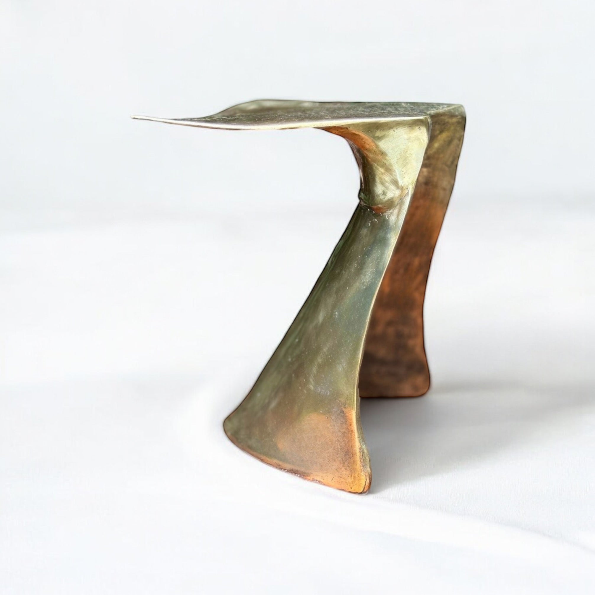 Orca Cast Brass Accent Stool