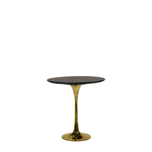 LUCA Brass Base Side Table - Eero Saarinen pedestal  base