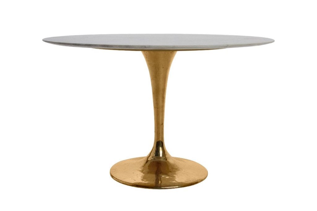 Luca Brass Pedestal Base Table - BAEI Design Atelier