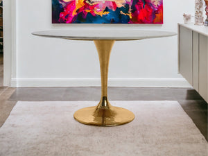 Luca Brass Pedestal Base Table - BAEI Design Atelier