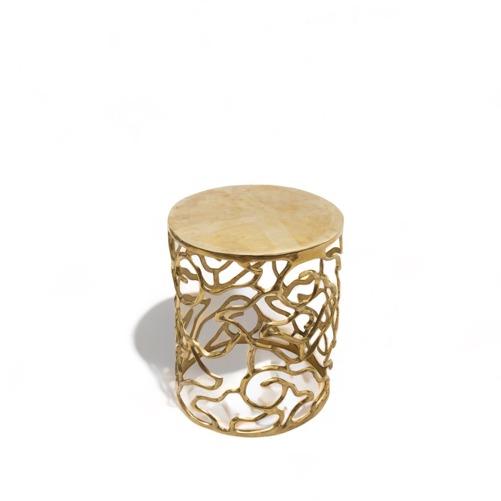 Celtic Brass Accent Table - BAEI Design Atelier