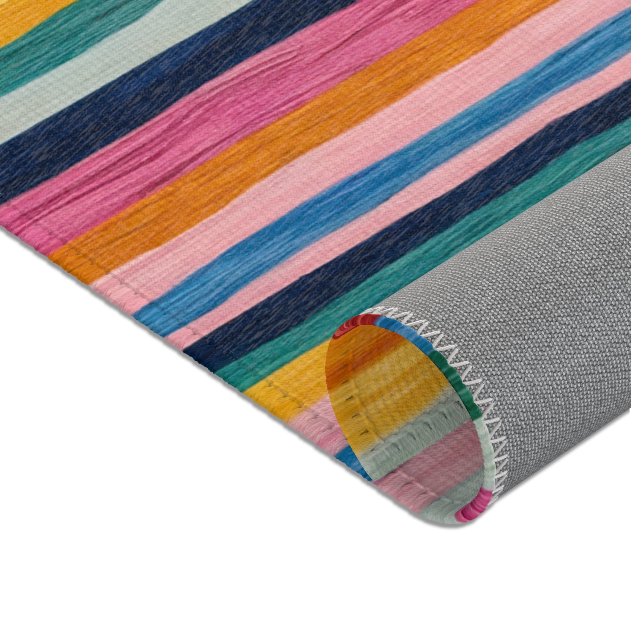 Colorful Striped Lines Living Room Area Rugs - BAEI Design Atelier