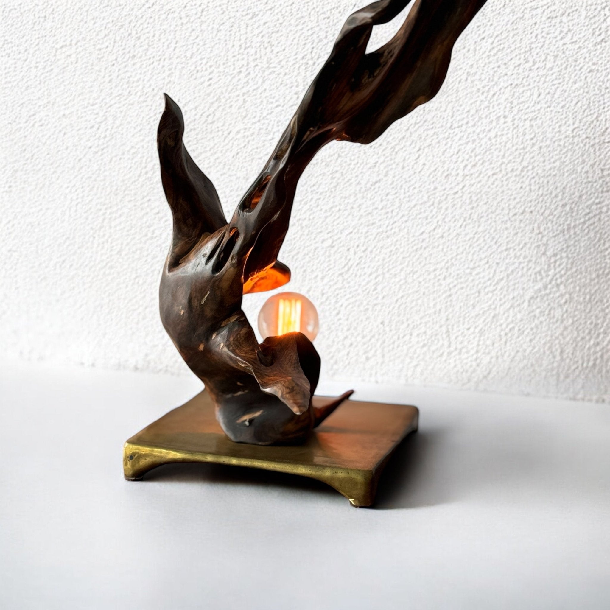 Exotic Wood Sculpture Lamp - BAEI Design Atelier