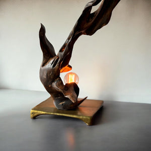 Exotic Wood Sculpture Lamp - BAEI Design Atelier