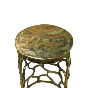 brass bar stool with mirror finish