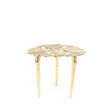 Laura Cast Brass Accent Table - BAEI DESIGN ATELIER