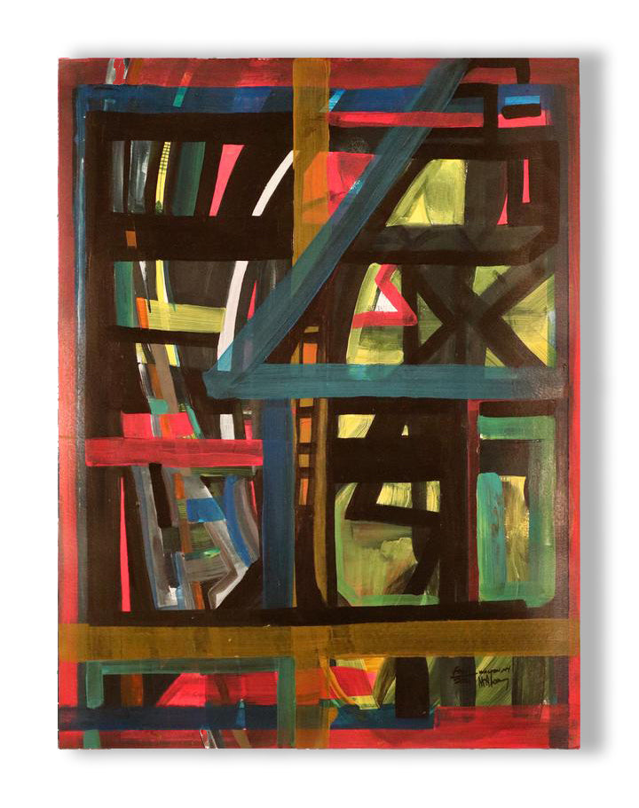 MAI-1229 Acrylic Painting - Manhattan Label