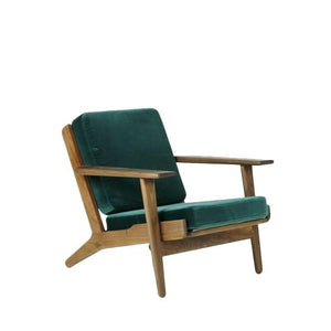 teal velvet lounge chair