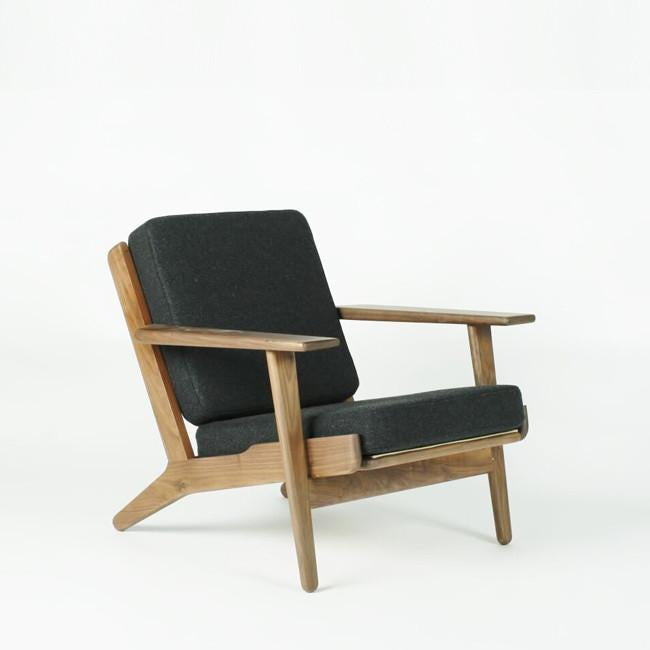 charcoal dark lounge chair